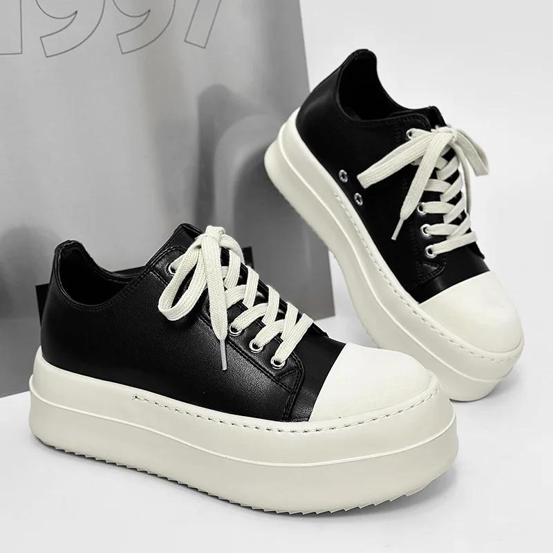 

Дизайнерский уличный тренд Новые туфли-джокер на платформе Мужская повседневная обувь Холщовая обувь Спортивная мужская обувь 2025 кроссовки мужчины мужская обувь* 44 чёрный