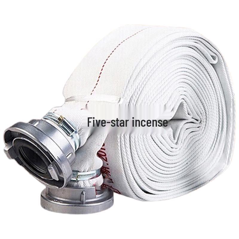 Five-Star Shield Polyester Fire Hose with Interface 80mm ID x 20M