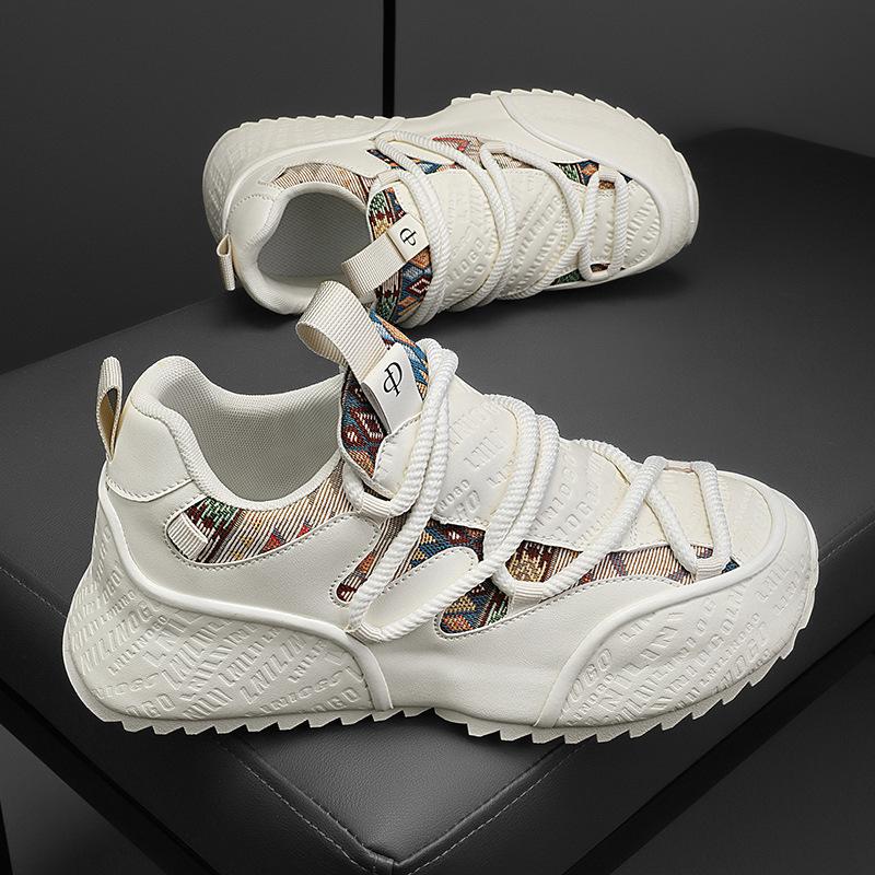 2025 New Luxury Men's Shoes Fashion Trend Casual Shoes Thick soled Height Increasing Wear resistant Running Sports Shoes