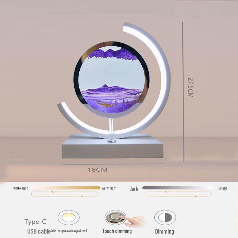 DIY Quicksand Table Lamp - Creative Atmosphere Light with Dynamic Painting and Smart Night Light