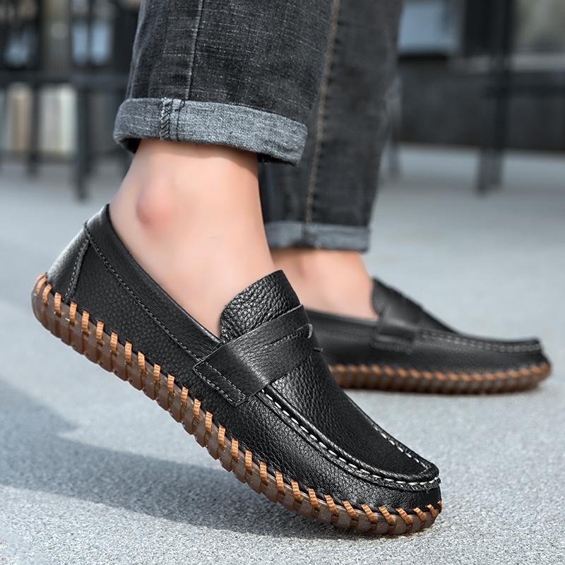 Men's Shoes Casual Formal Loafers Moccasins Italian Breathable Slip on Male Boat Shoes