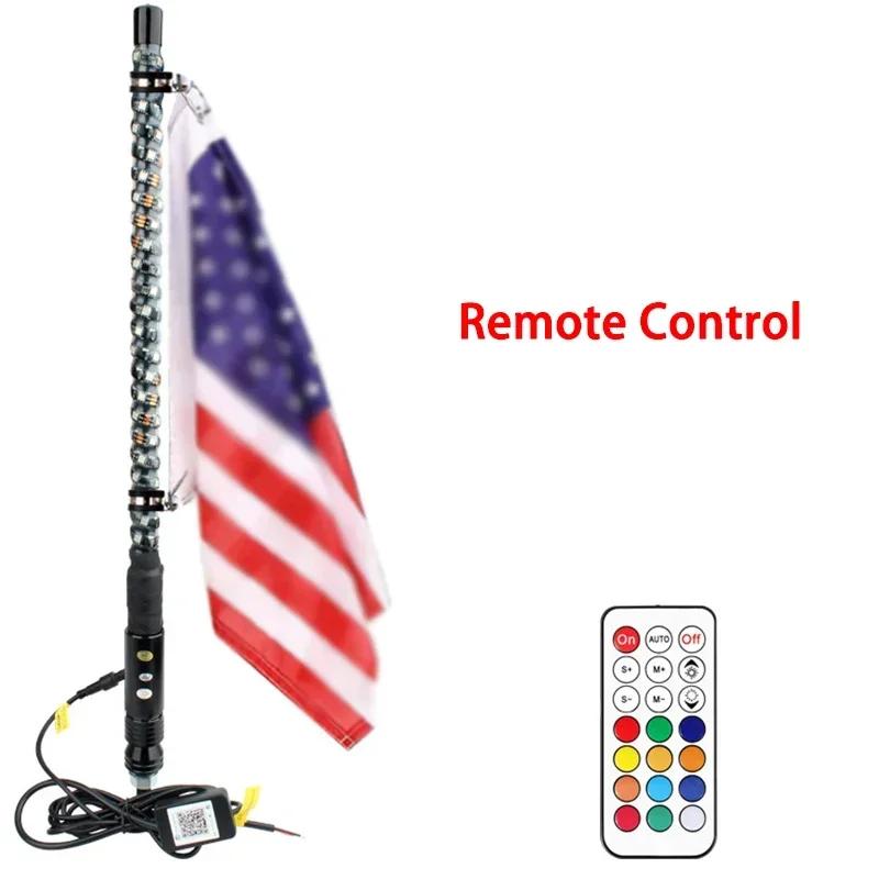 LED Whip Light With App Remote Control Spiral RGB Chasing Music Whip Light for UTV ATV RZR Can-Am SXS Polaris Amagi