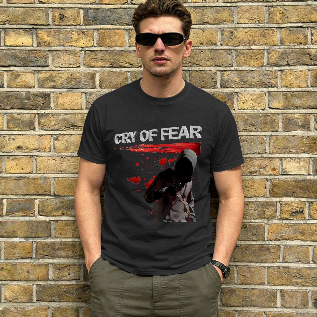 Men Tshirt Cry Of Fear Vintage 100 Cotton Tee Shirt Short Sleeve T Shirt Crew Neck Tops Plus Size
