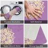 Purple and Gold Mandala Non-slip Doormat Floor Mat Water oil proof Carpet Rug for Kitchen Entrance Home Bathroom Footpad Mats