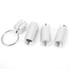 Pill Box Aluminum Alloy Waterproof Keychain Pill Holder Organizer for Outdoor Travel