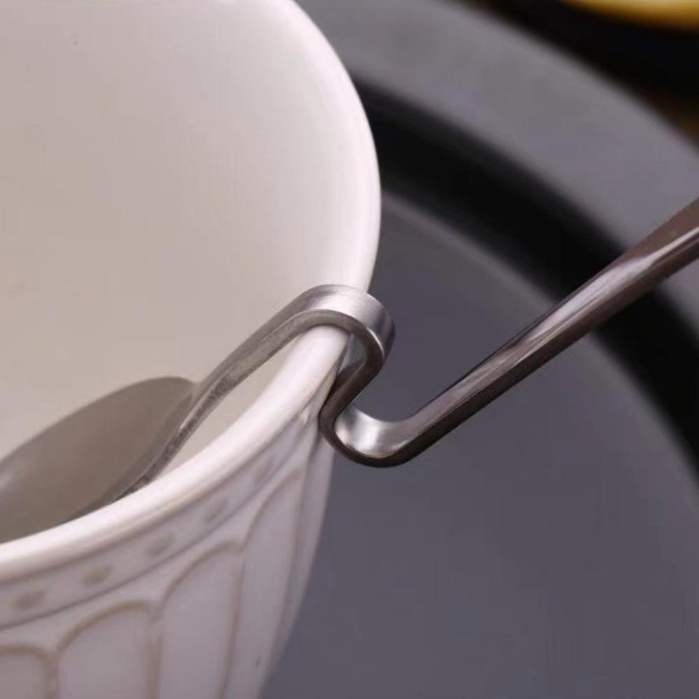 4pcs Twisting Coffee Spoon Set Curved Handle Mixing Spoon Polished Teaspoons  Hotel Restaurant