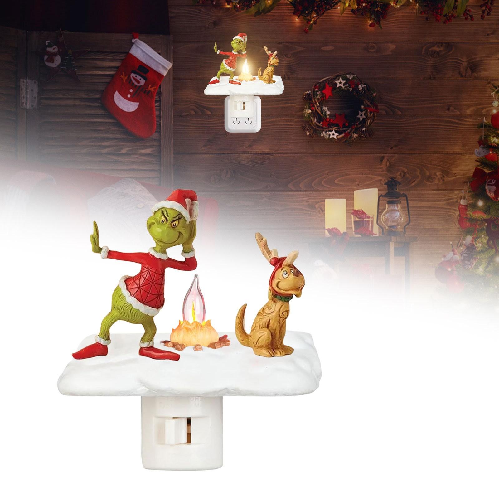 

Flickering Nightlight, LED Faux Fire Lamp,Halloween Bedroom Night Light Indoor Decorations Gifts For Family, Friends, Kids One Size