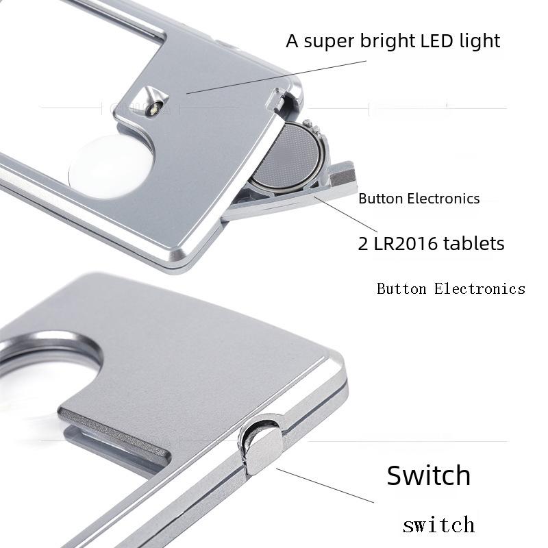 Chuda 4B-3 Portable Square Magnifier with Light & Dual Mirror