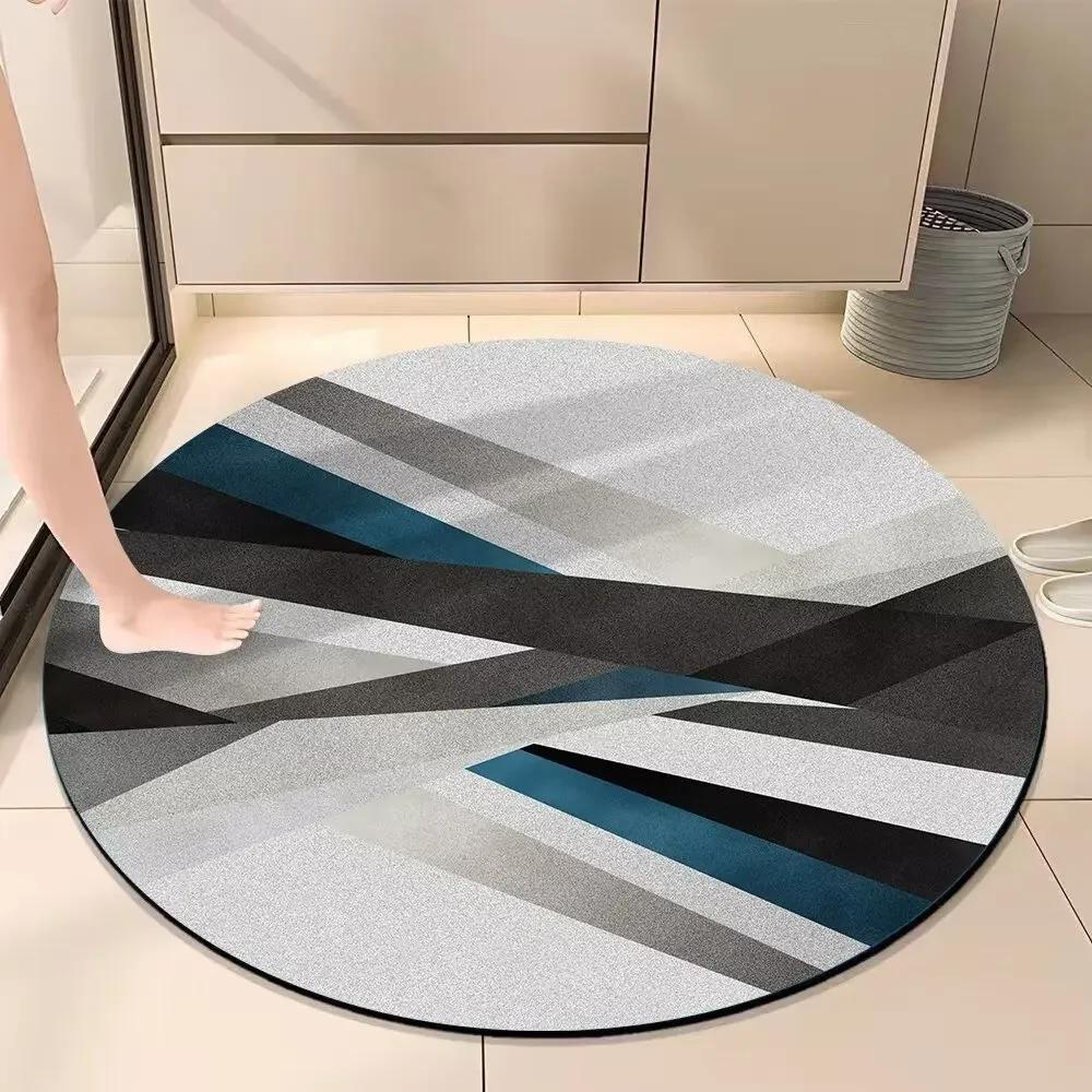 Nordic Light Luxury Round Carpets Modern Living Room Decoration Rugs Large Area Bedroom Decor Bedside Carpet Washroom Floor Mat