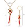 New Fashing Necklace Cartoon Magic Wand Pendant Keychain Necklace Anime Cosplay Gift For Girls Props Anime fan gift