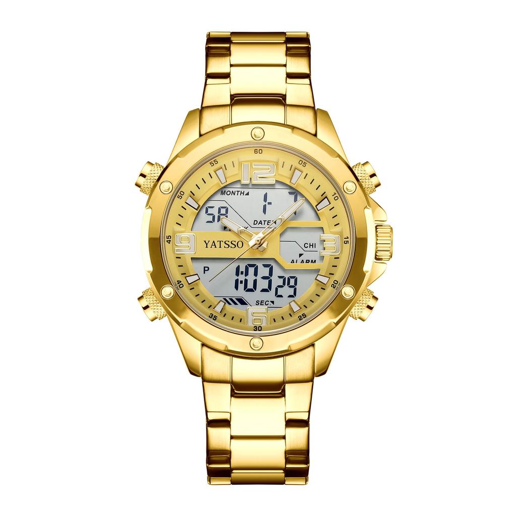 Men's Waterproof Luminous Quartz Analog-Digital Sport Watch