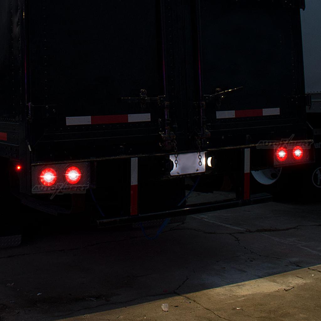Paar Runde 12-24V LED Rote Rückleuchte Rückfahrbremswarnung Heckfahrlicht Für Anhänger LKW UTV RV Wohnwagen Pickup VAN Camper