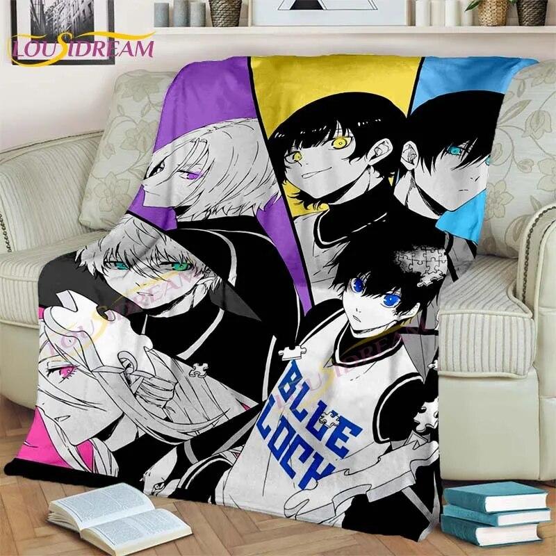 Anime Blue Lock Blanket 3D Cartoon Flannel Blanket Chigiri Hyoma Isagi Yoichi Blanket for Bed Sofa Child Adult Blanket Boy Gifts