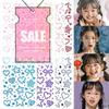 1 Sheet Colorful Self Adhesive Face Rhinestone Stickers With Heart Star Design For Kids Party Festival Makeup Cosplay