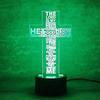 3D Jesus God Cross Night Light Lamp Illusion Lights 7 Color Changing Touch Switch Table Desk Decoration Lamps