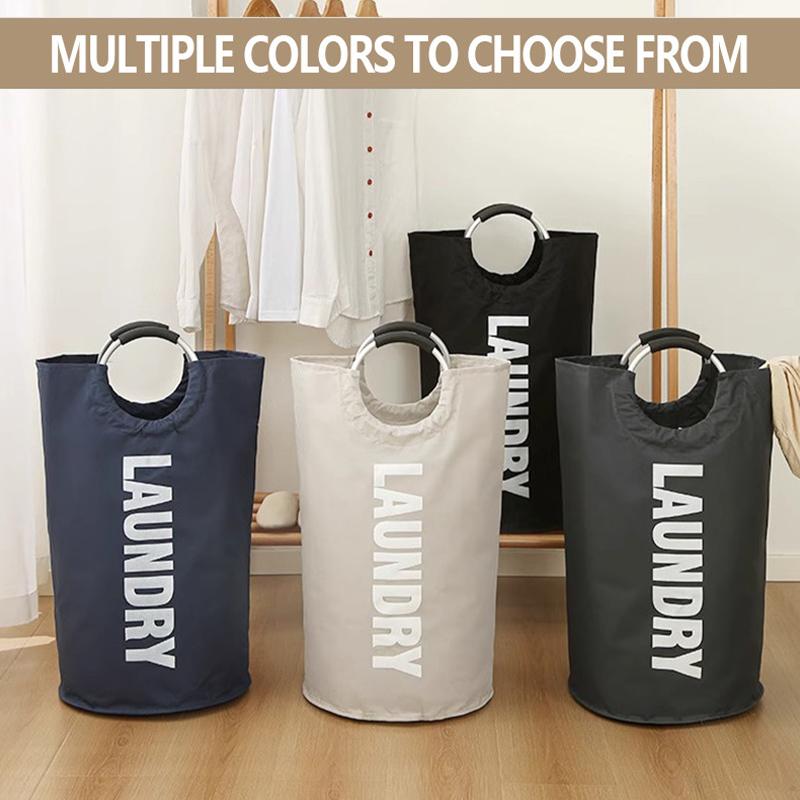 90L Super Large Laundry Basket Oxford Fabric Waterproof Laundry Bag Dirty Clothes Storage Basket Foldable Laundry Basket Travel