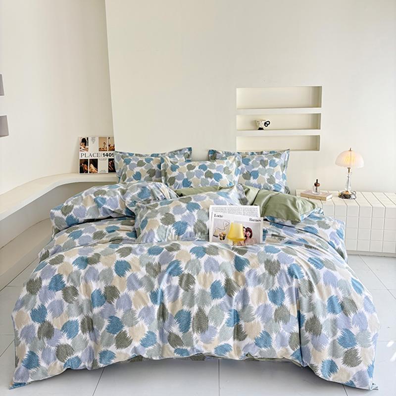100% Cotton Printed Duvet Cover Set 3PC Soft Skin Friendly Bedding With One Quilt Cover And Two Pillowcases