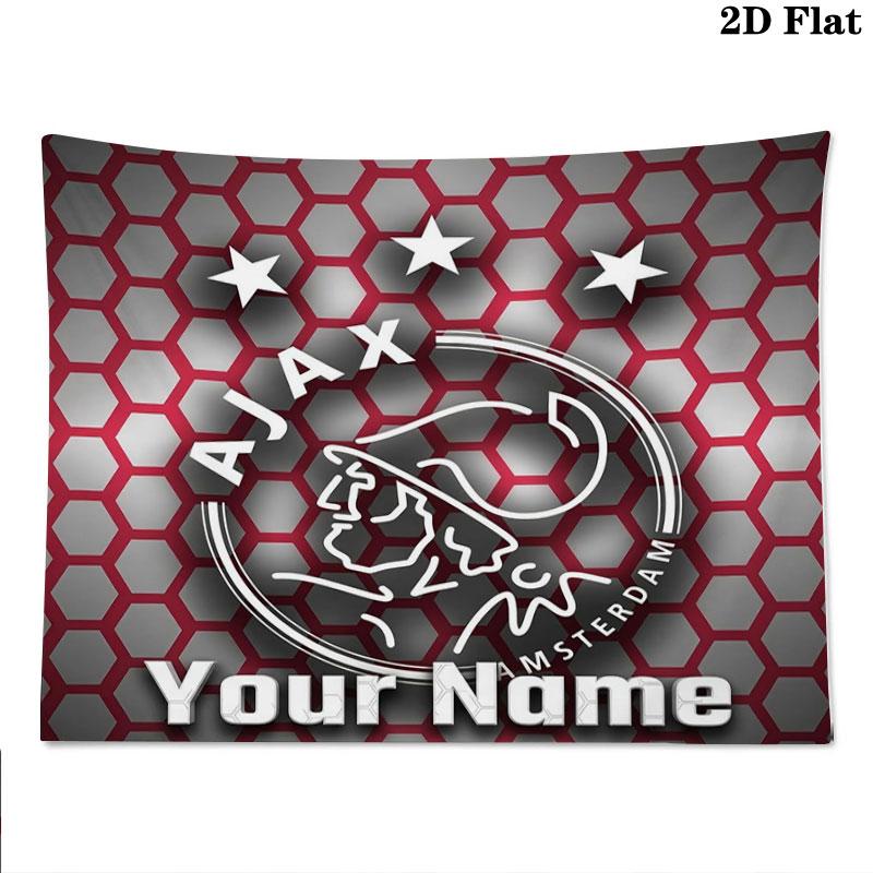 AFC Ajax Custom Name Wall Tapestry Aesthetic Wall Hanging Printed Fabric Blanket Decorative Tapestries for Bedroom Living Room Home Decor