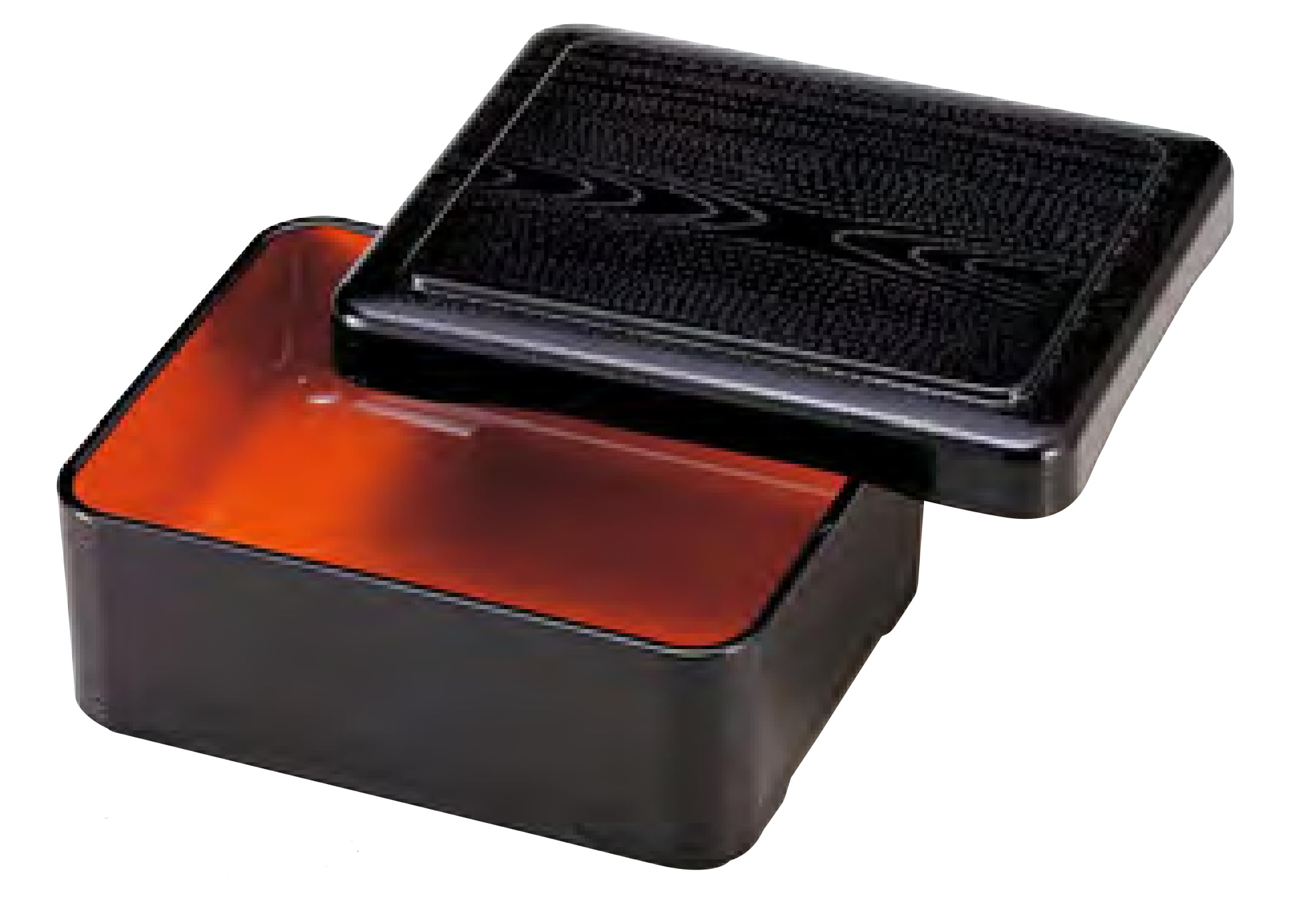 Wakaizumi Eel Bowl with New Wood Black with Red Lacquerware, Claw-Hanging Grain, Interior, 1-570-2