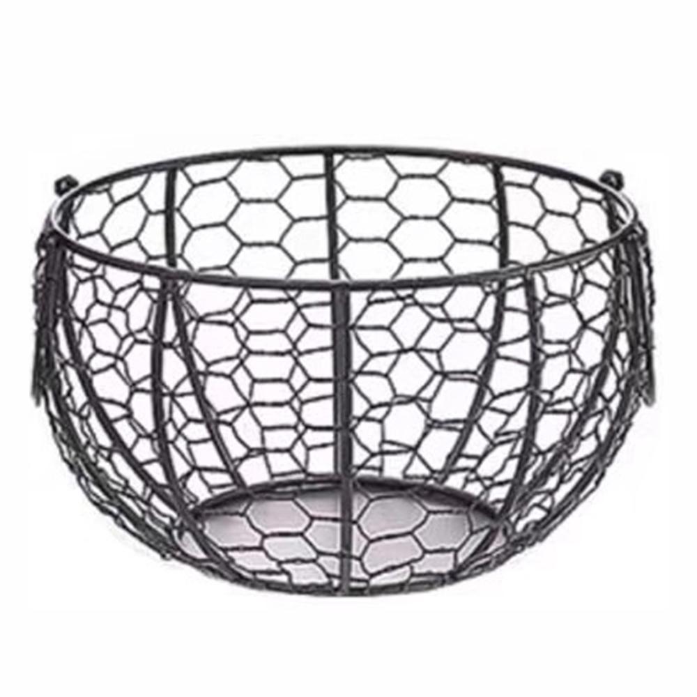 Snack Egg Storage Basket Fruit Holder Collection 1pc Kitchen Iron Black