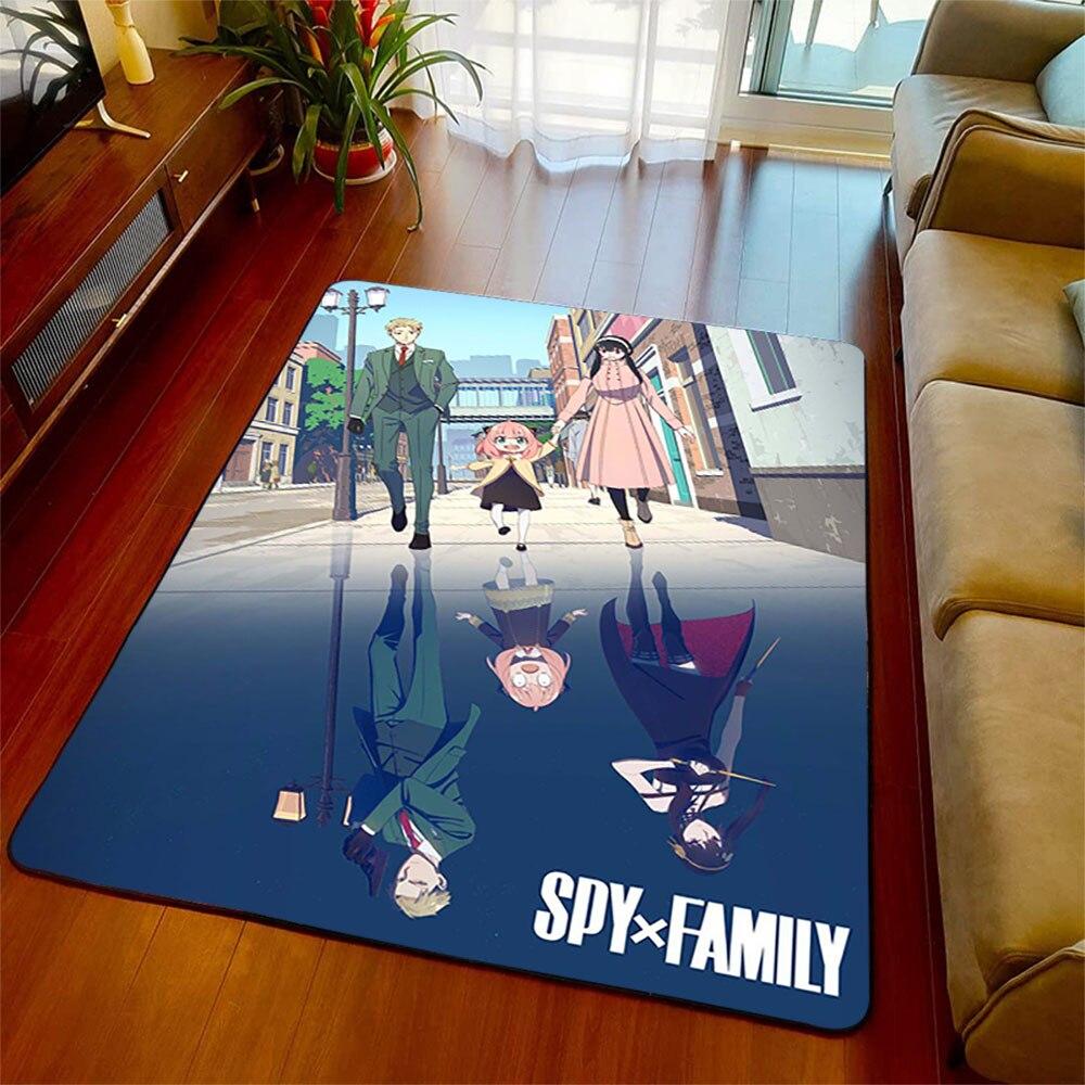 Spy X Family Tappeto Antiscivolo Pavimento Soffice Pavimento per Soggiorno Tappeto Soggiorno Camera da Letto Man Cave Finestra Comodino Decorazione Casa