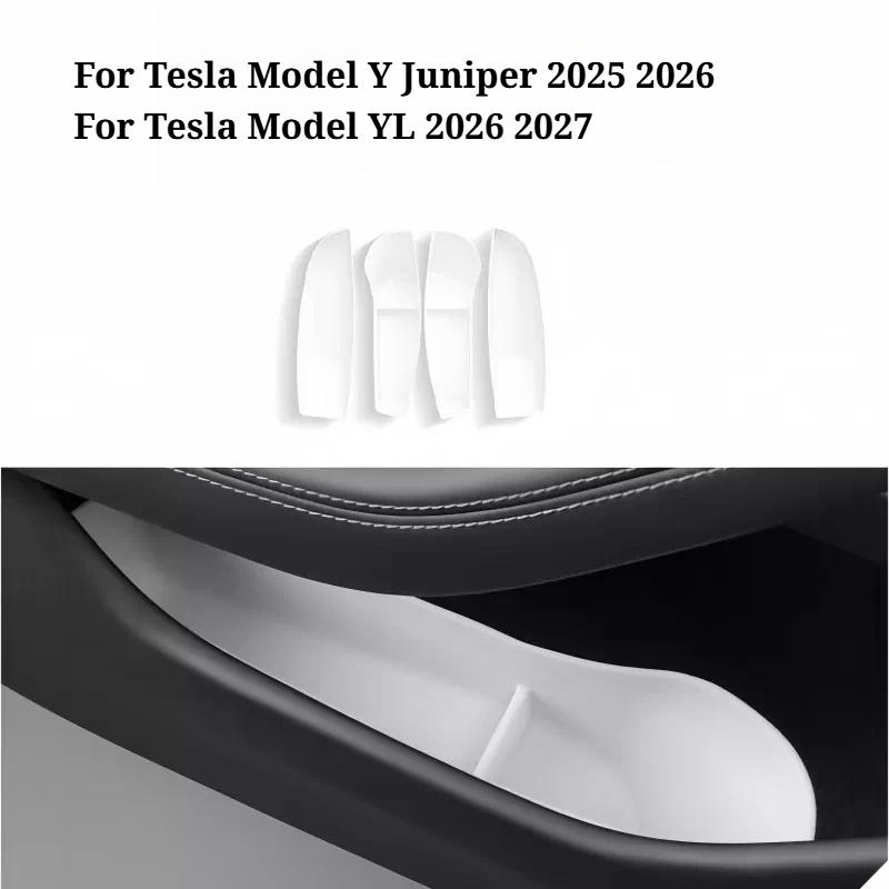 For Tesla Model Y Juniper/Model YL 2025 2026 Front Rear Door Holder Tray Door Handle Storage Box Organizer Accessories