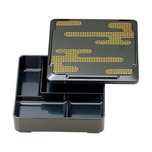 

Fukui Craft 6-inch Sengoku Bento Box, Cloud-Shaped Tortoiseshell with Black Lid, 23213560