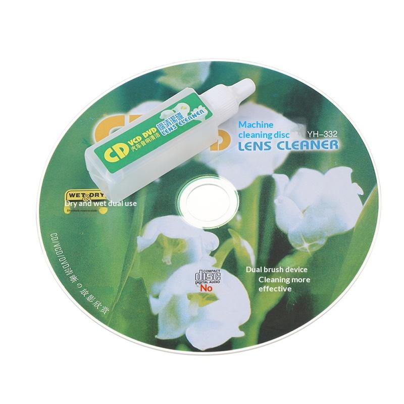 Universal CD/DVD Lens Cleaner Disc -Wet/Dry Laser Head Cleaning Tool for DVD VCD Player, Audio Video Drive Maintenance Accessory 1set