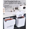 Plastic Hanging Trash Can Kitchen Compost Bin for Cupboard Doors 9L Large Capacity with Easy Installation