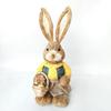 45CM Medium Woven Reed Rabbit Handmade Forest Style Folk Home Decoration Souvenir