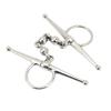 135mm Stainless Steel Horse Mouth Bit Horse Mouth Riding Full Cheek Snaffle Bit with Ball Chain