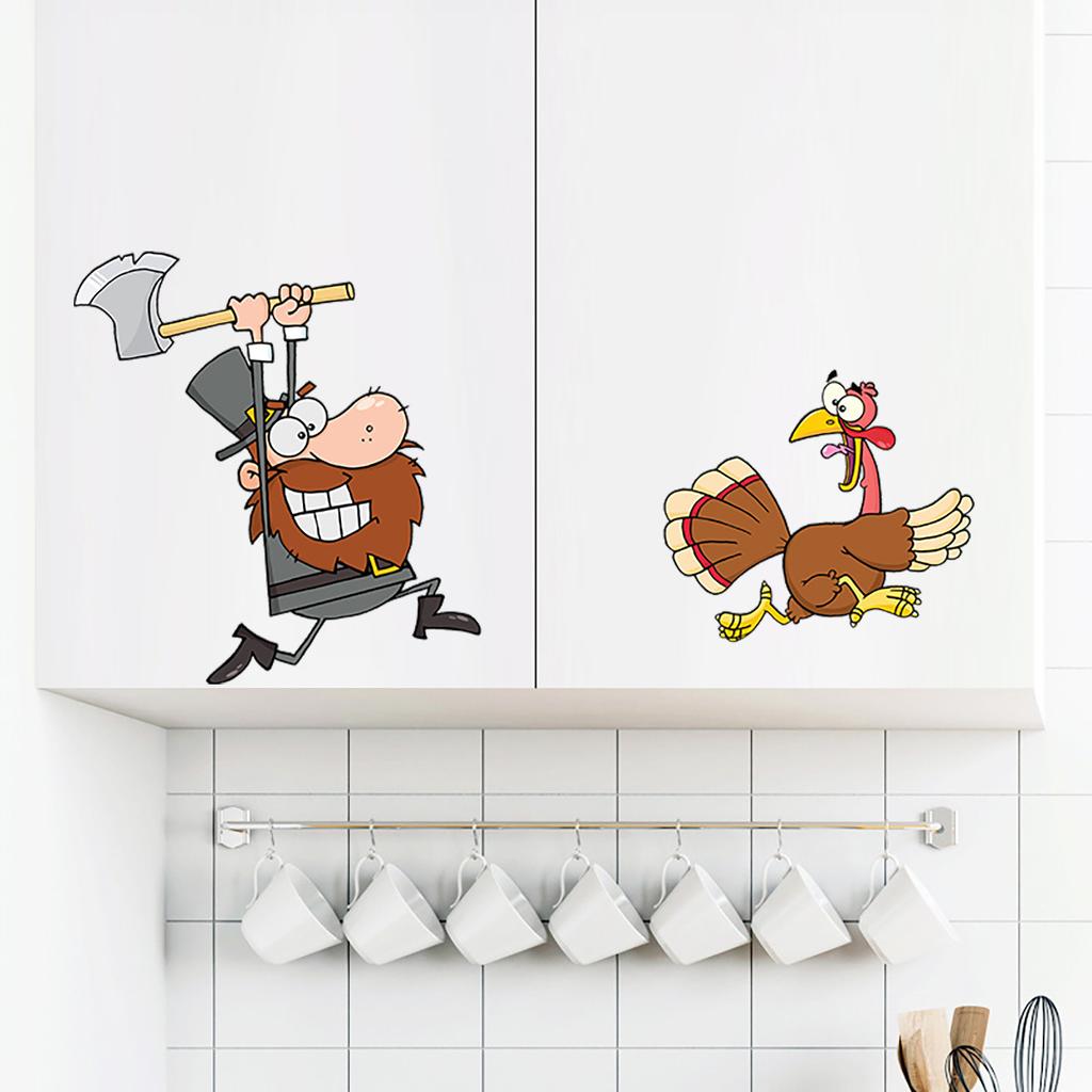 Creative Kitchen Wall Stickers, Diner Dining Room Decor, Removable Self-Adhesive Wall Decals