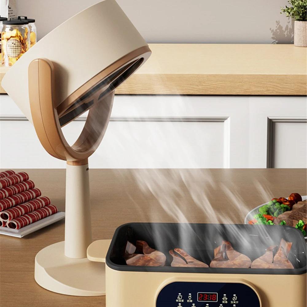 Portable Desktop Range Hood Adjustable Angle Extractor Exhaust Cooker Small Ventilator Big Suction For Smoking Home Kitchen BBQ