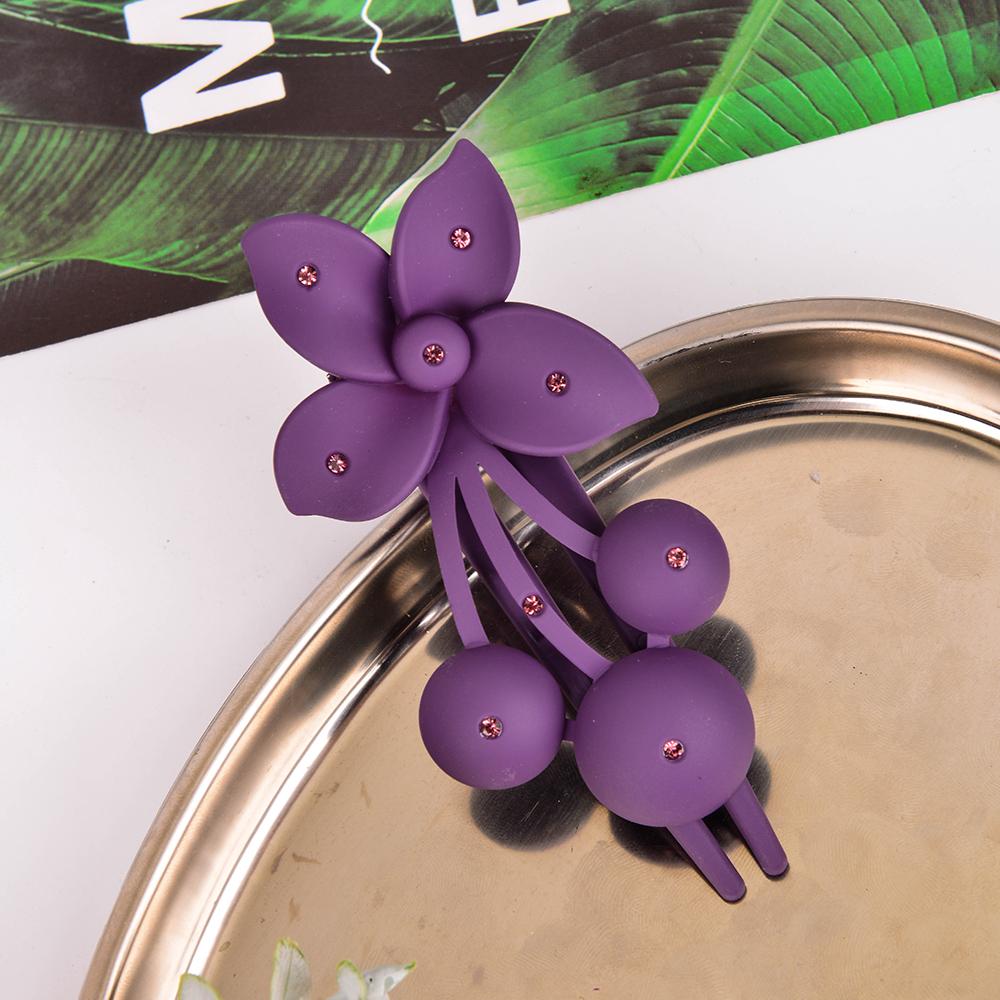 1pc New Cherry Blossom Flower Hair Clip for Women; High-end Feeling Claw Clip with Full Rear Skull Clip; Duck Clip and Side Clip