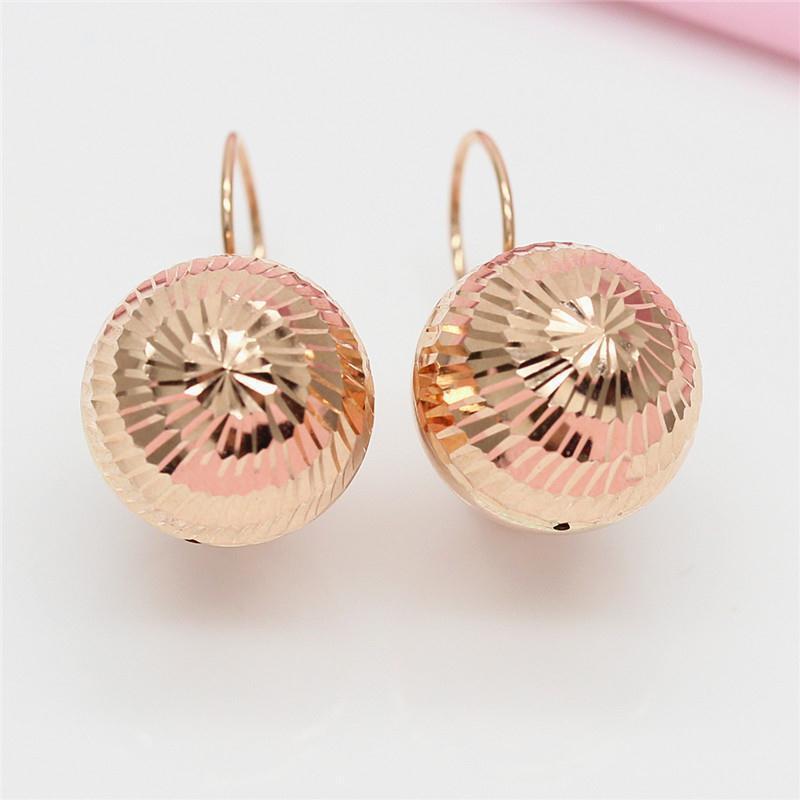 

Изысканные Русские Фиолетово-Золотые Лазерные Шарики Блестящие Серьги Модный Тренд Атмосферные Персонализированные Серьги с Покрытием из Розового Золота