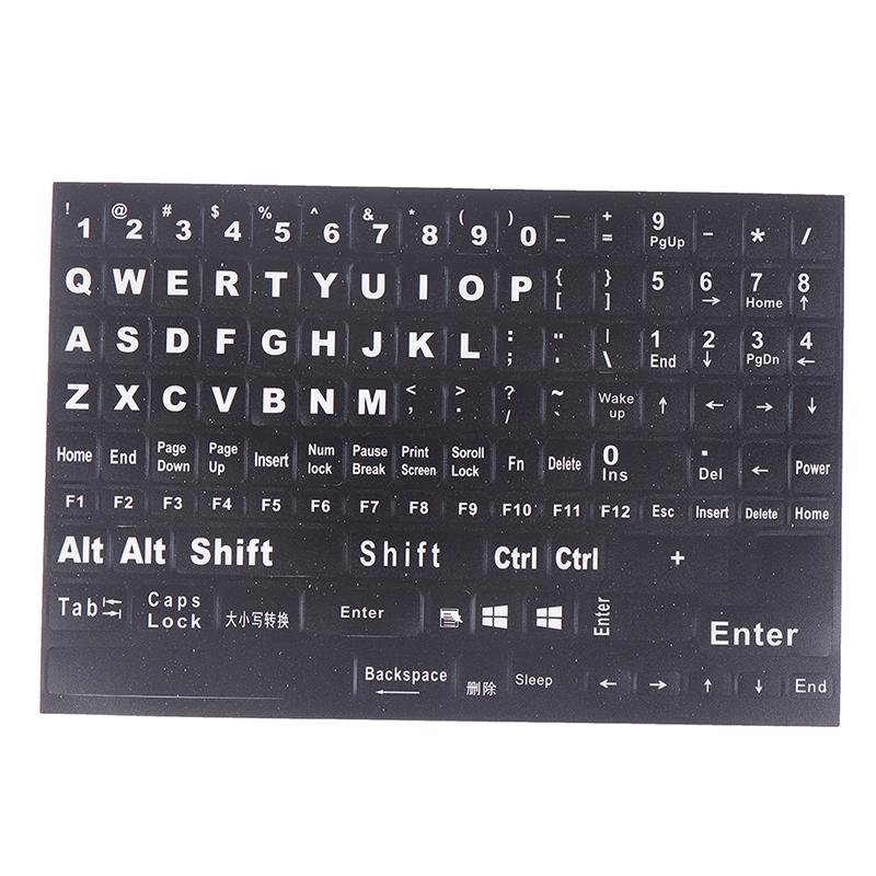 English 120 Keys Matte Standard Waterproof Keyboard Stickers Letter Alphabet
