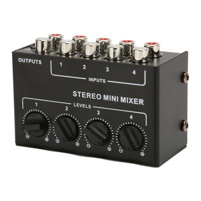 Passiver Mixer 4-Kanal Line-Mixer Mini Soundmixer Stereo Line-Mixer zum Abstimmen Mischen von Instrumenten