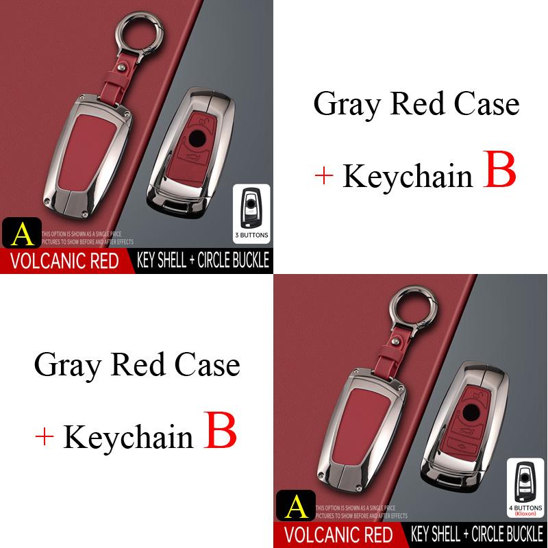 Zinc Alloy + PU Leather Car Key Case Cover for Holder for BMW F20 F30 G20 F31 F34 F10 G30 F11 X3 F25 X4 I3 M3 M4 1 3 5 Series