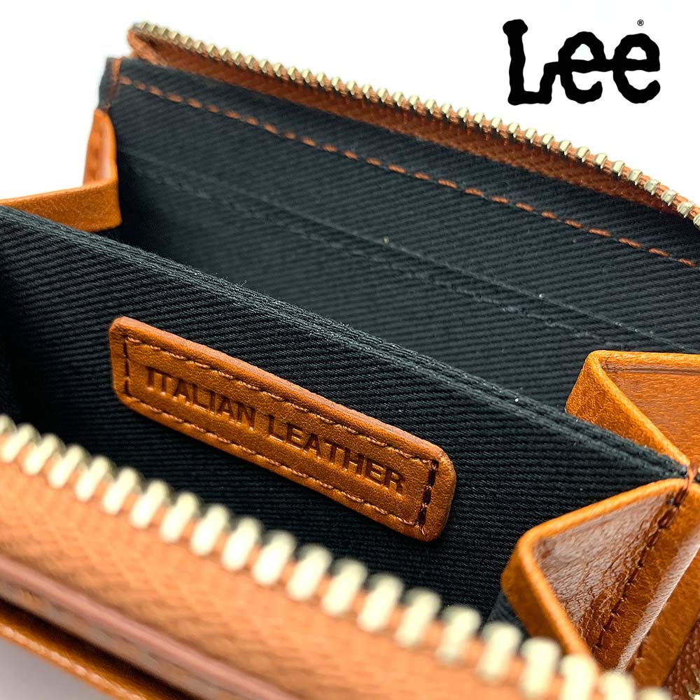Lee Premium Italian Leather Pass Case with Coin Round Available in 8 Colors Purse, Zipper, Red, 0520236a,