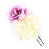 Hair Accessory Set of 2, kk-077, Red & Purple, Tsumami Zaiku Chirimen, Furisode, Coming-of-Age Ceremony, Flower Hair Comb (Purple & White),