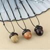 Women Necklace Ethnic Style Braided Rope Gawu Box Long Necklace Female Necklace Ebony Necklace