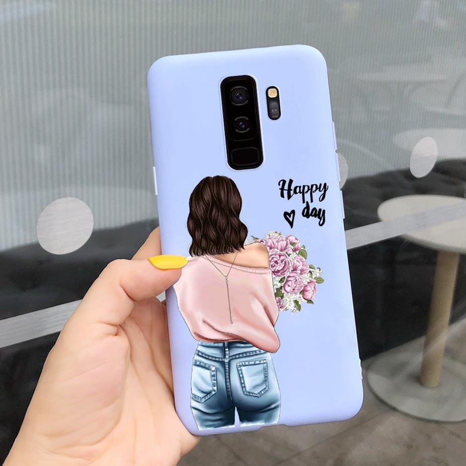 For Samsung Galaxy S9 S9+ Case Cute Fashion Cartoon Girls Cover Silicone Soft TPU Phone Case For Samsung S9 Plus S9+ Fundas Capa