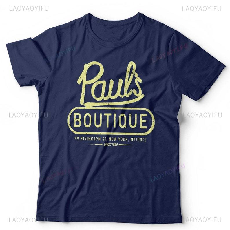 T-shirt Unisex Pauls Boutique Beastie Boys Hip Hop Rap Anni '80 Vintage Retro Manica Corta Vestibilità Classica Cotone Traspirante Camisetas