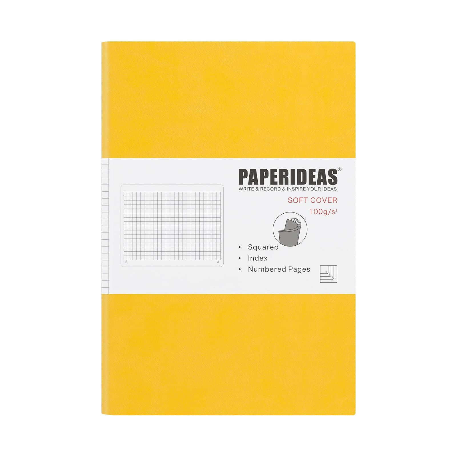 

PAPERIDEAS Softcover Lemon Notebook, A5, (Grid, Yellow)