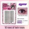 10-Row Autumn Leaf & Sunflower Faux Eyelashes - Flat, Glue-Free
