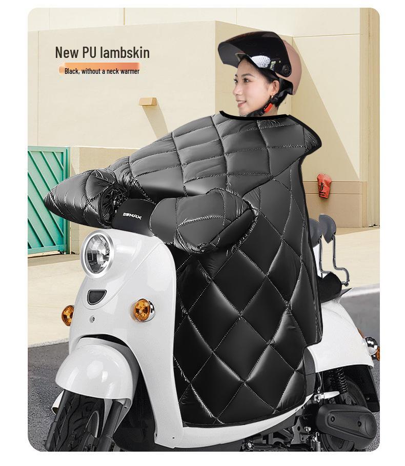 Winter Fleece-Lined Electric Motorcycle Windshield Cover – Waterproof, Windproof, Four-Season Protection