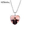 Stylish Bts Jewelry Heart Shaped Necklace Fashionable Alloy Long Chain Accessory
