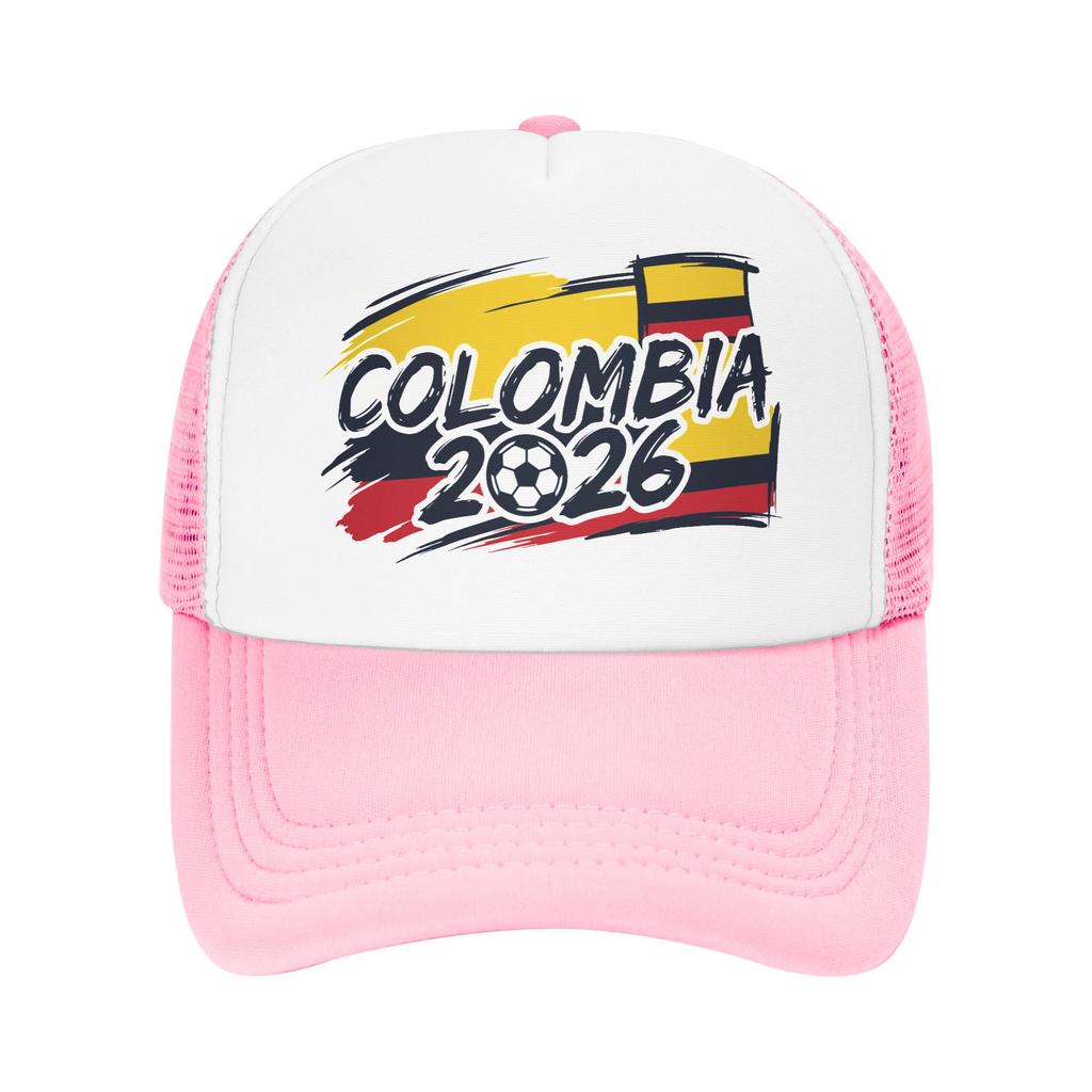 Kolumbien Fußballspiel Netz-Baseballkappen Unisex Sonnenhüte USA Kanada Mexiko Fußballkappen Verstellbare Sommer-Trucker-Kappen