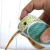 Soy sauce dispenser, stylish and cute, compact, made in Japan, ceramic/porcelain, Arita ware, kingfisher design, 80ml
