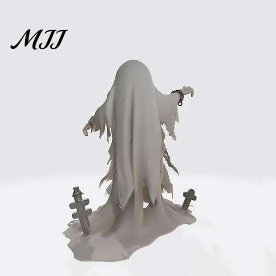 Halloween Decoration Ghost Figurine, Spooky Scream Face Resin Statue Home Decor for Indoor Shelf, Tabletop Centerpiece, Office Bedroom Figurine